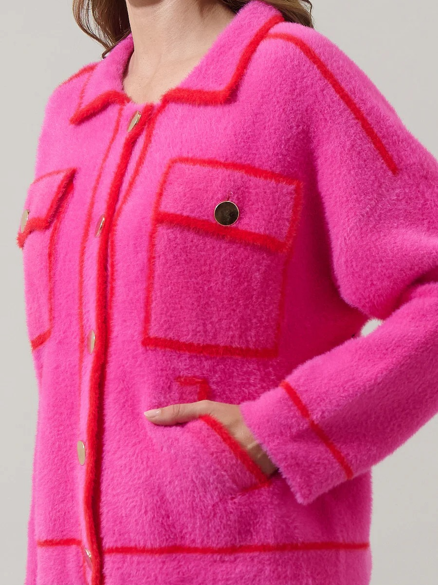 Menley Eyelash Contrast Jacket