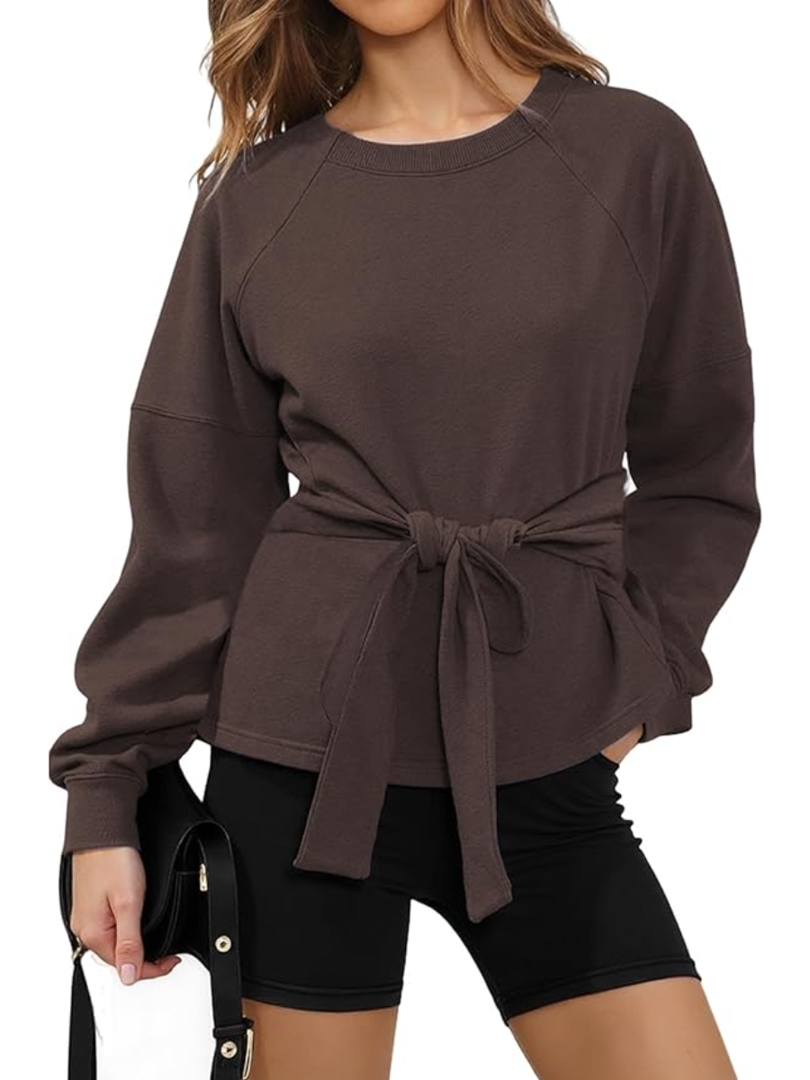 Crewneck Tie Knot Top