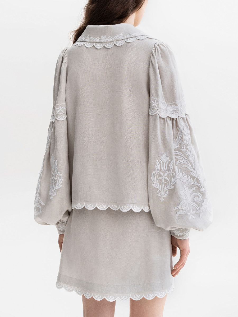 Embroidered Linen Shirt