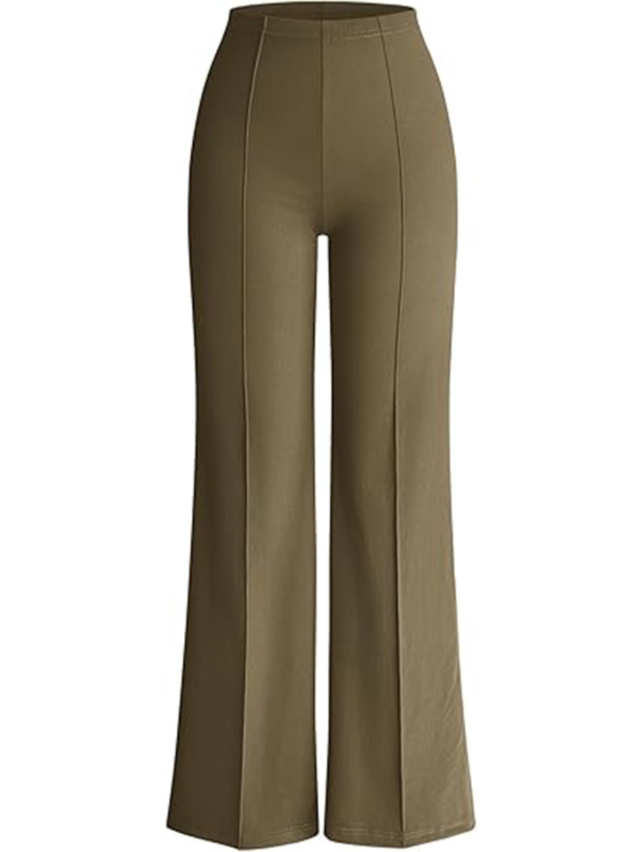 Pintuck Pleat Crop Flare Pants