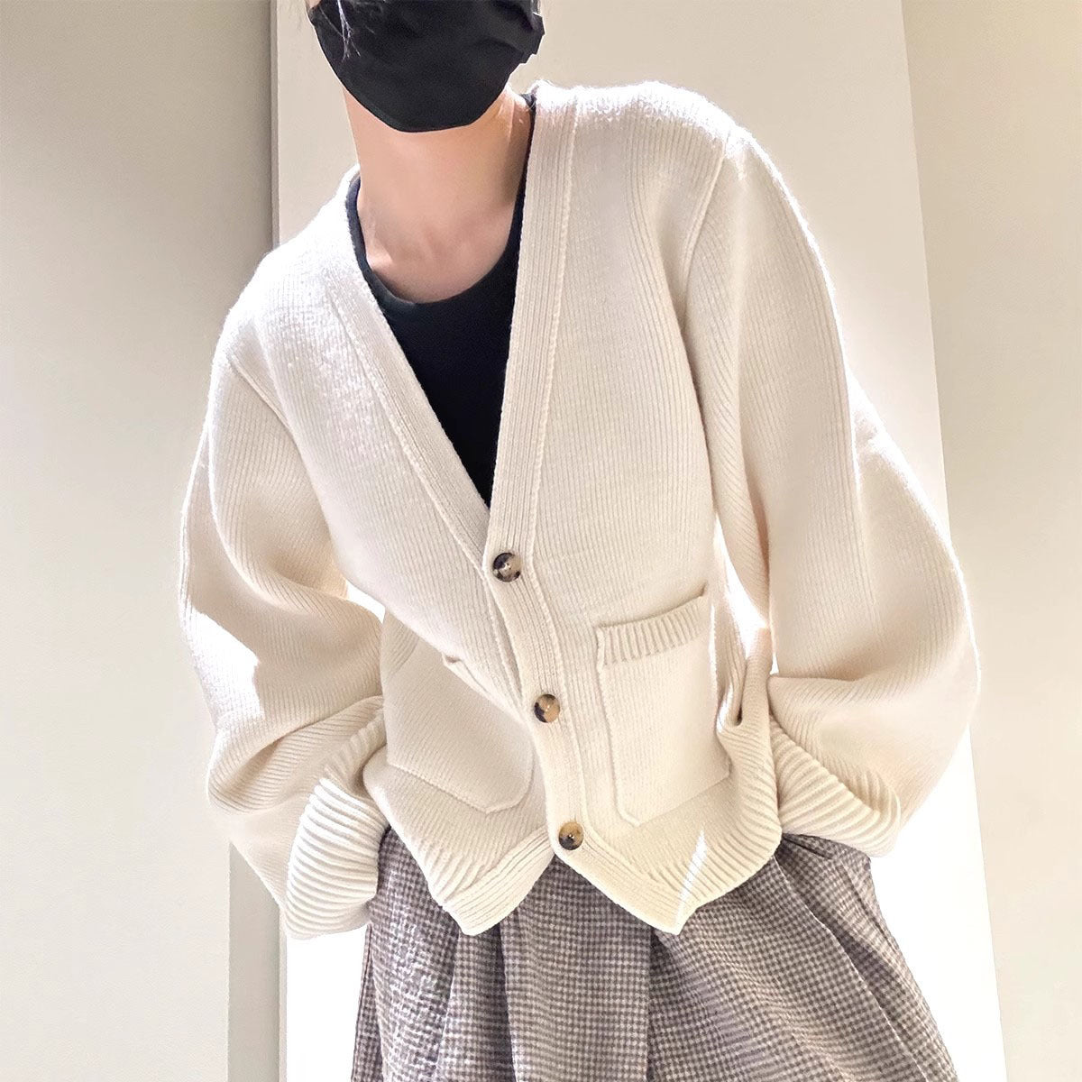 Chill V-Neck Tight Waist Pocket Cardigan