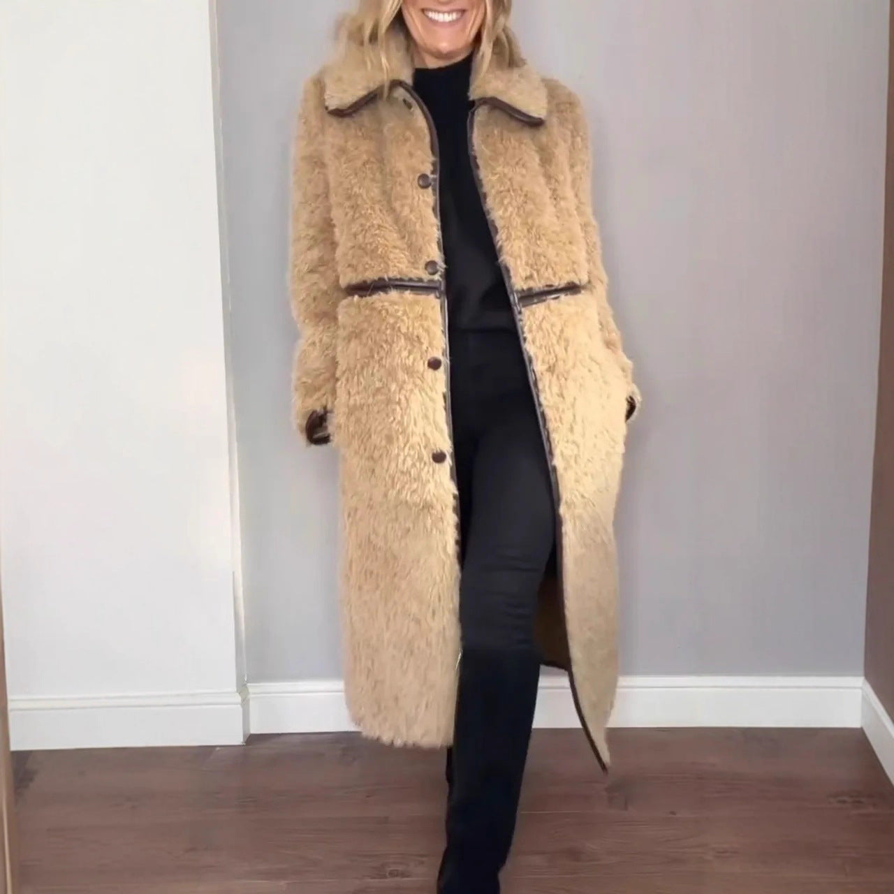 Comfy Warm Faux Fur Coat
