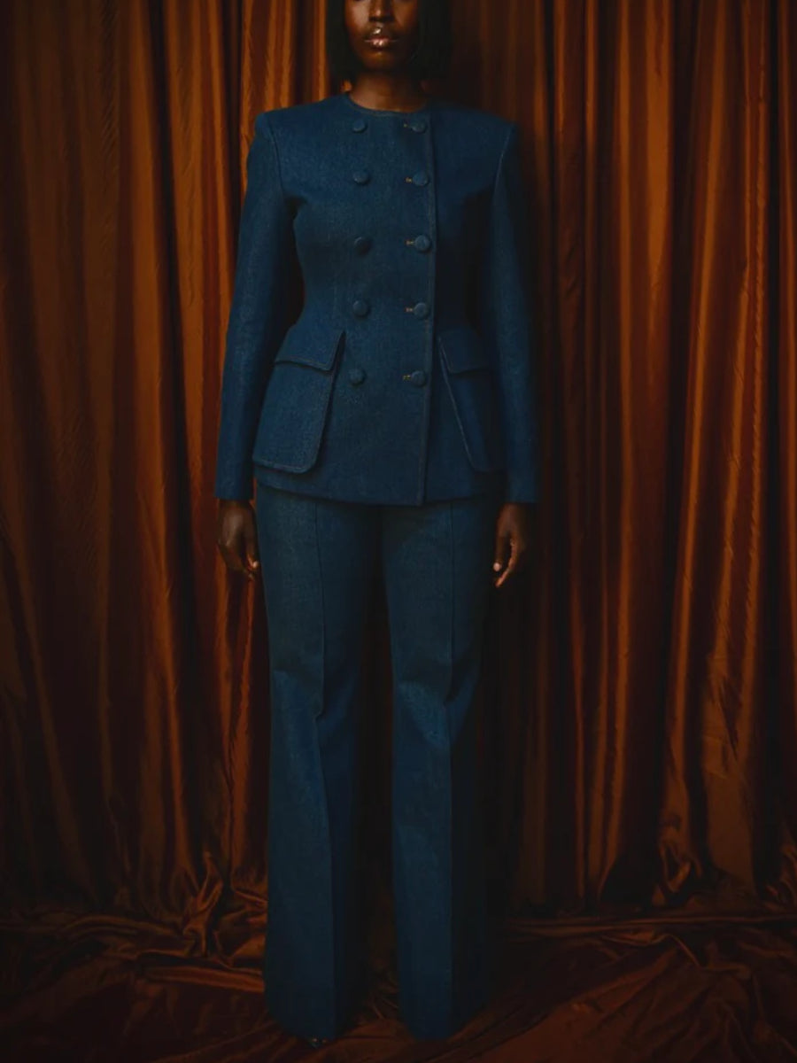 Tailored Confidence Denim Set