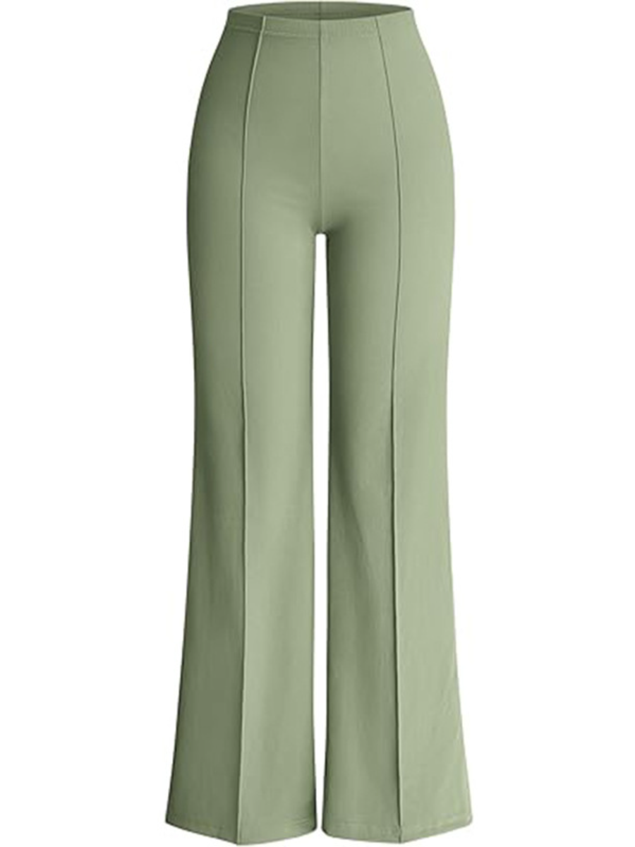 Pintuck Pleat Crop Flare Pants