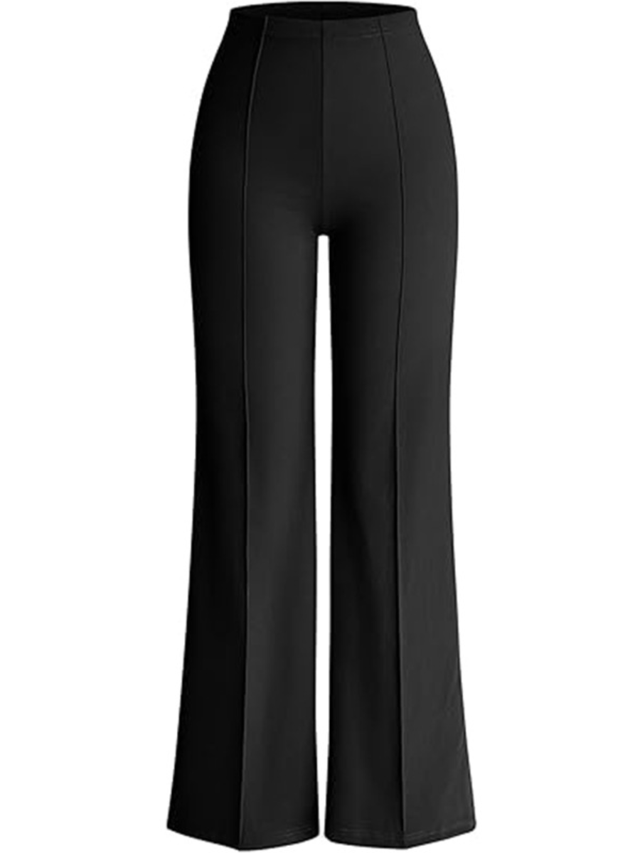 Pintuck Pleat Crop Flare Pants