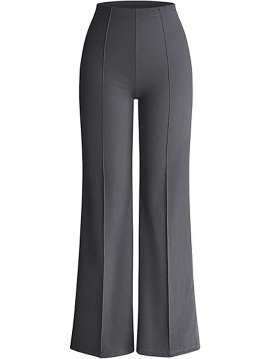 Pintuck Pleat Crop Flare Pants