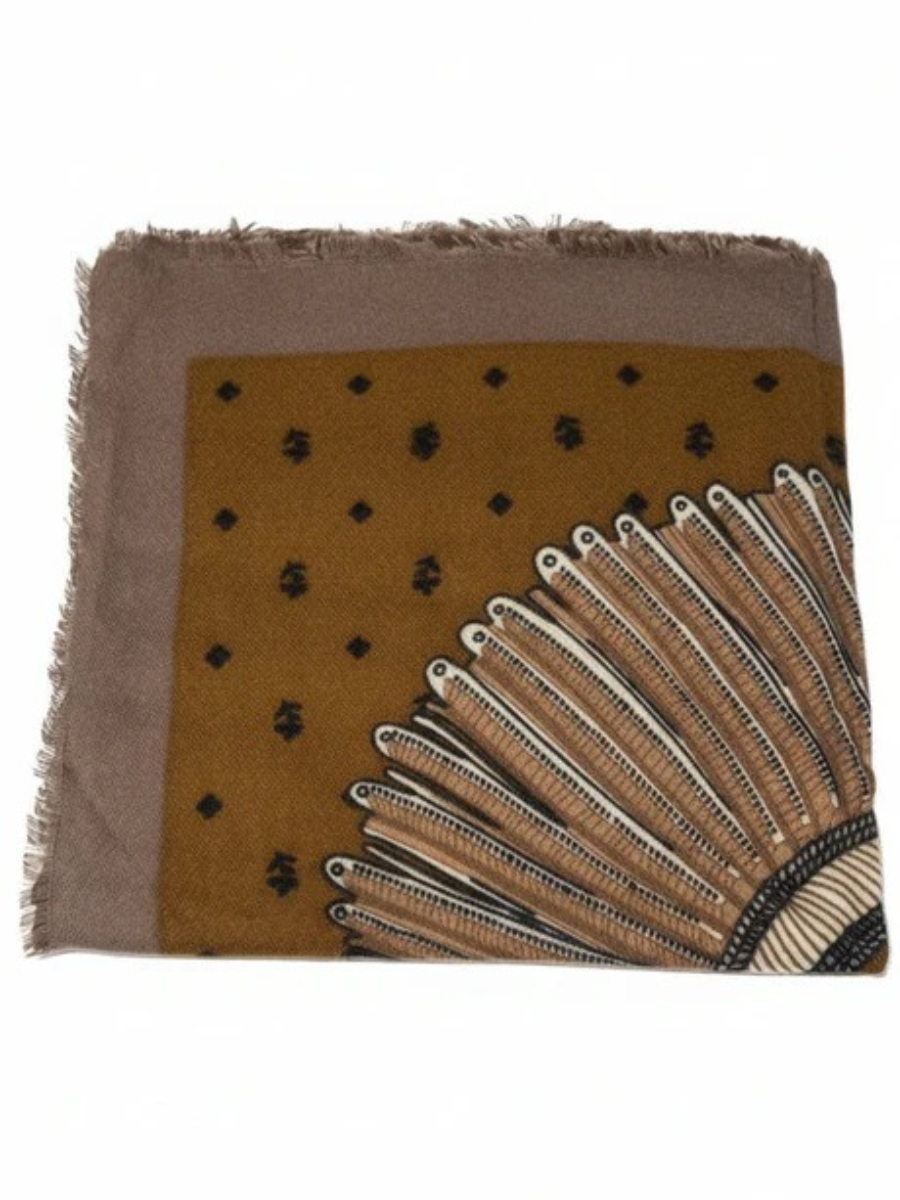 Vintage-Inspired Tapestry Print Oversized Scarf