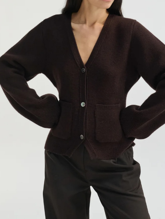 Chill V-Neck Tight Waist Pocket Cardigan