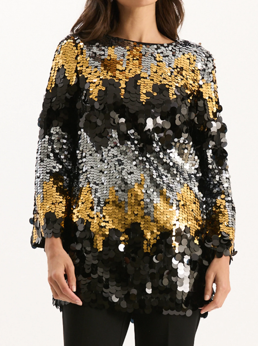 Sparkle Sequin Tunic Top