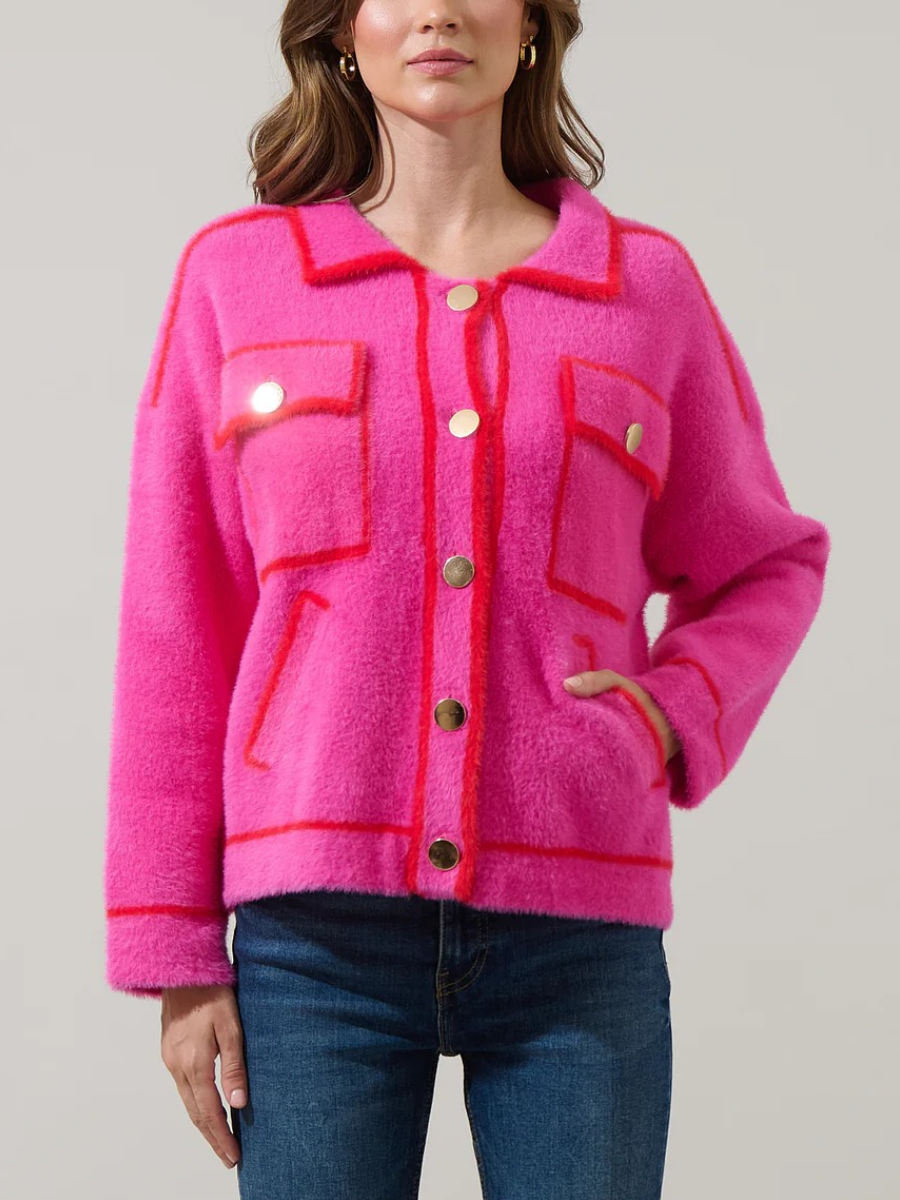 Menley Eyelash Contrast Jacket