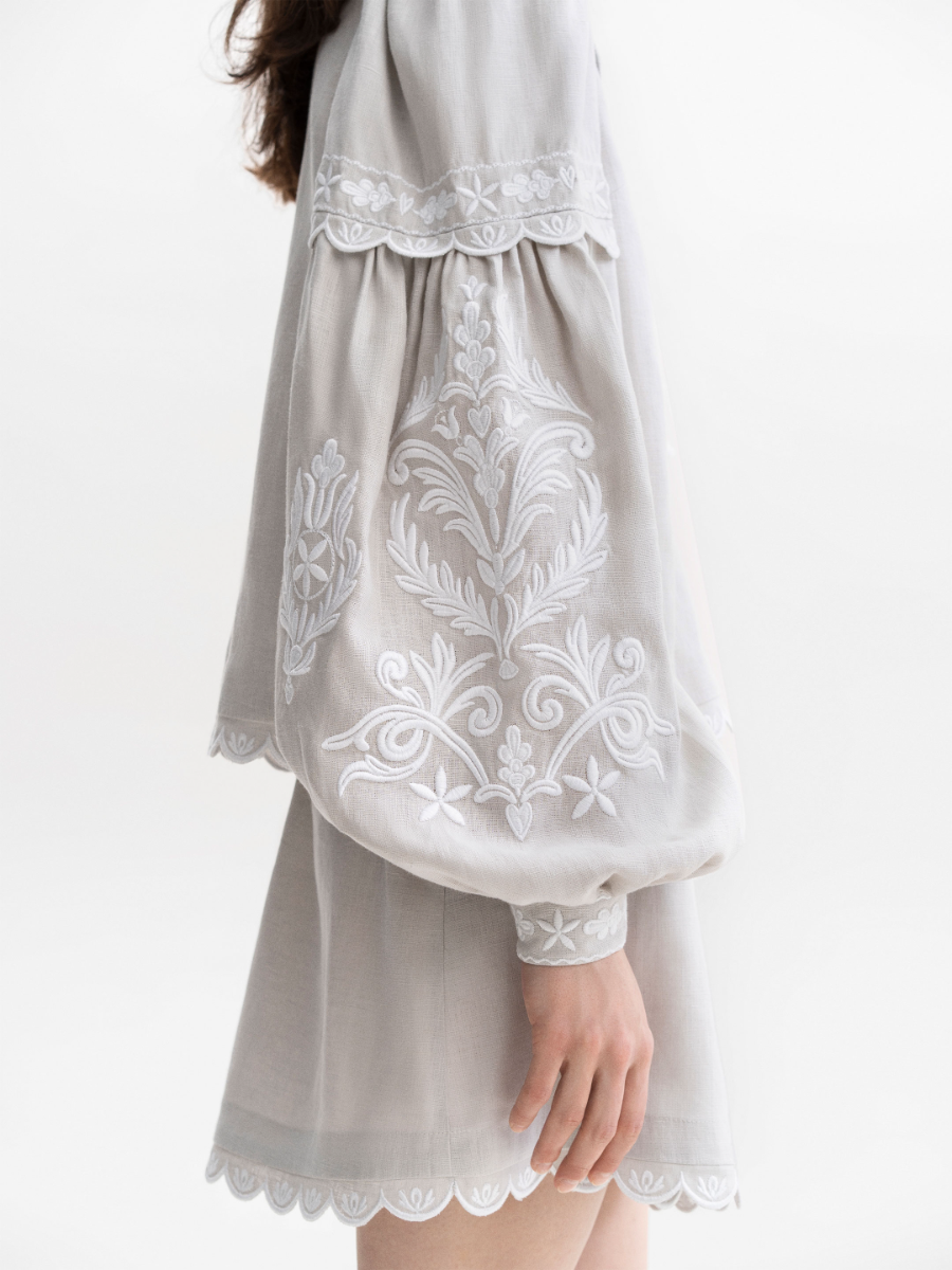 Embroidered Linen Shirt