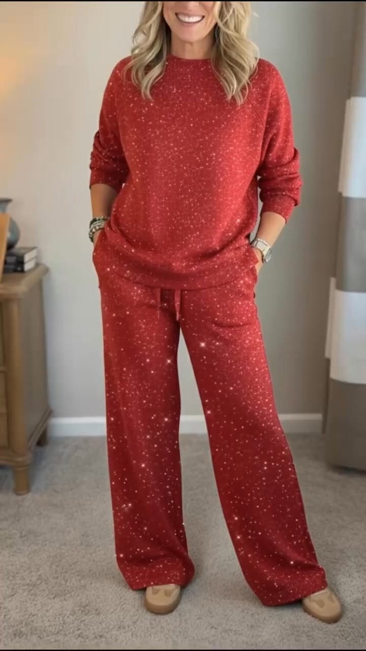 Red Sequins Holiday Set