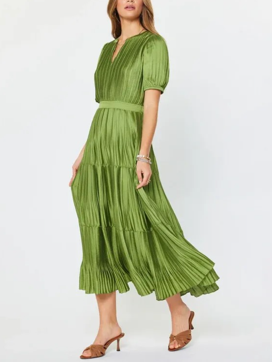 Pleated Maxi Dress
