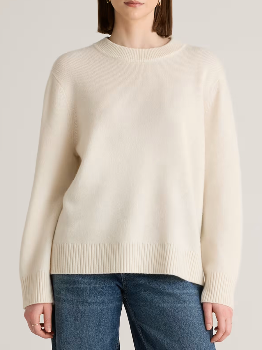 Mongolian Cashmere Oversized Crewneck Sweater
