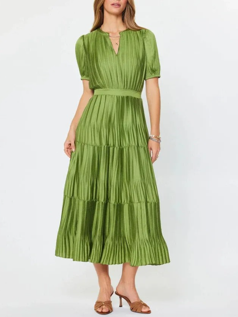 Pleated Maxi Dress