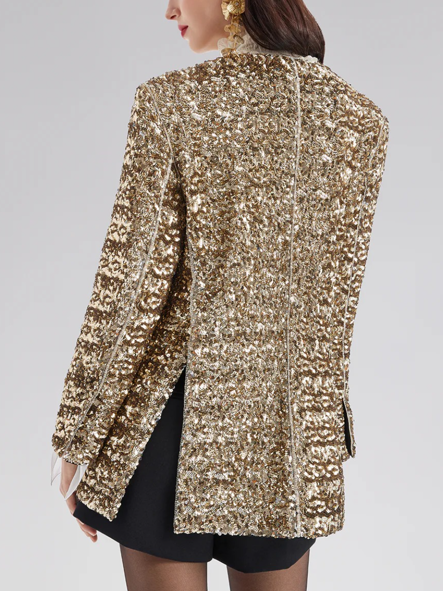 Light Luxury Sequin Heavy-Duty Blazer