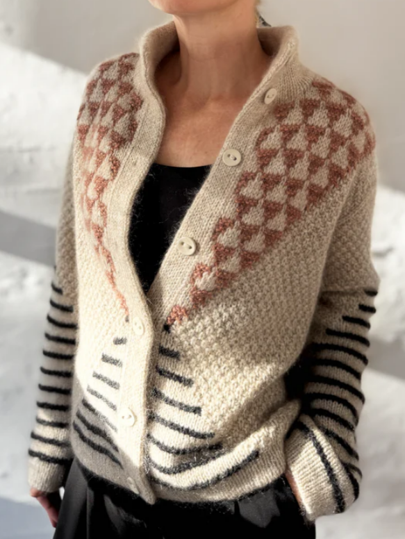 Chic Pattern Knit Cardigan