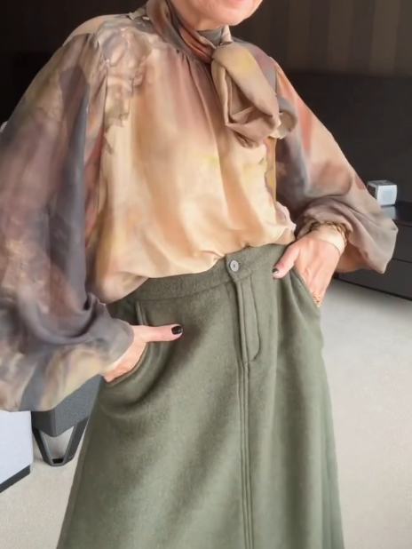 Elegant Print Blouse