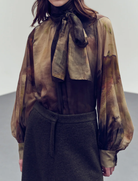 Elegant Print Blouse