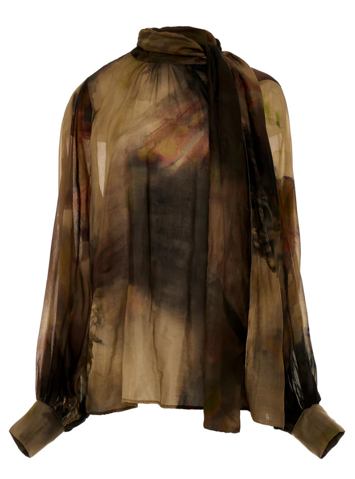 Elegant Print Blouse