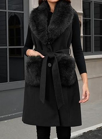 Chic Faux Fur Vest Jacket