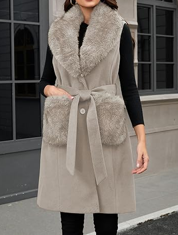 Chic Faux Fur Vest Jacket