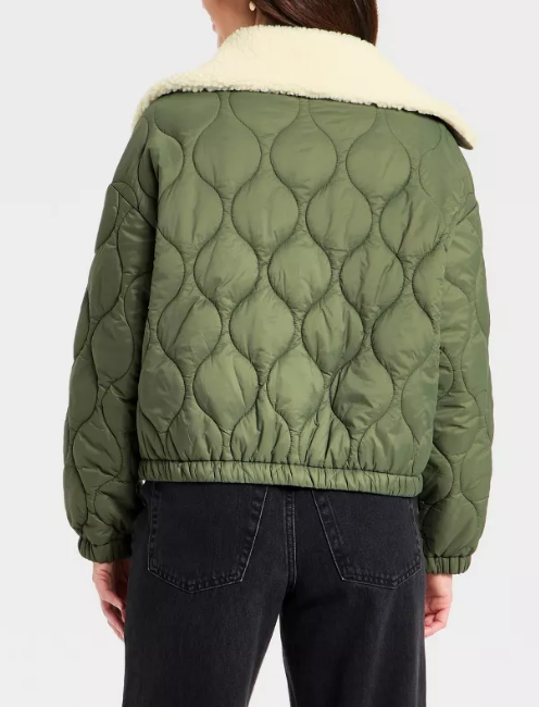 Chic Lambskin Collar Coat