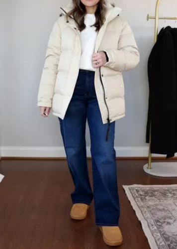 Warm Medium Length Puffer Jacket