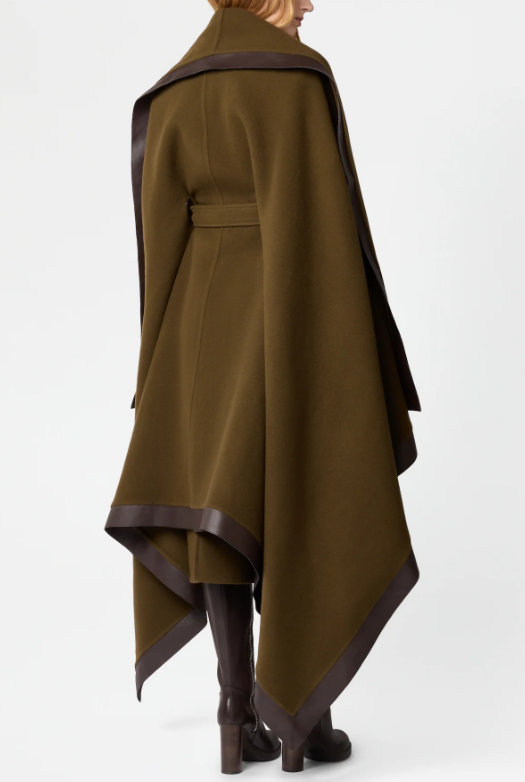 Chic Olive Cape Coat