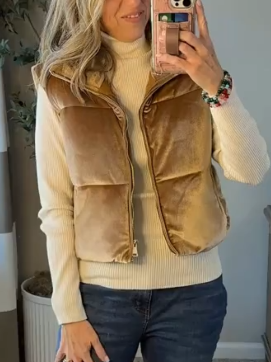 Gold Puffer Vest