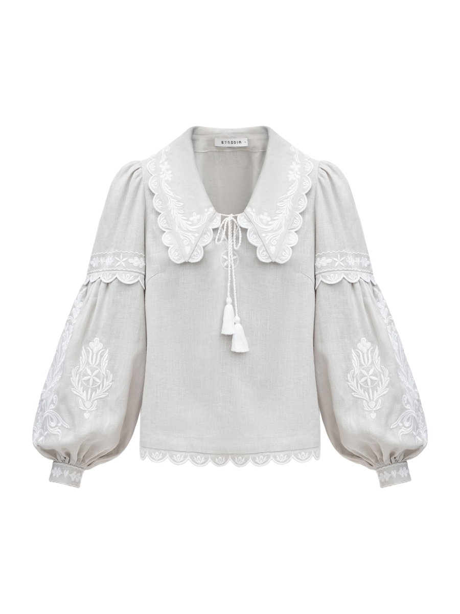 Embroidered Linen Shirt