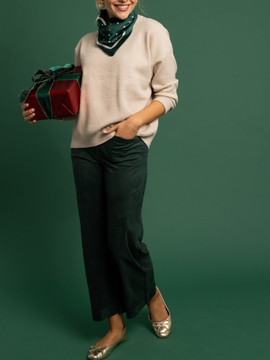 Suede Patch Pocket Pants